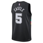 Maillot NBA San Antonio Spurs Stephon Castle Nike 2025-26 City Edition Noir Swingman - Homme